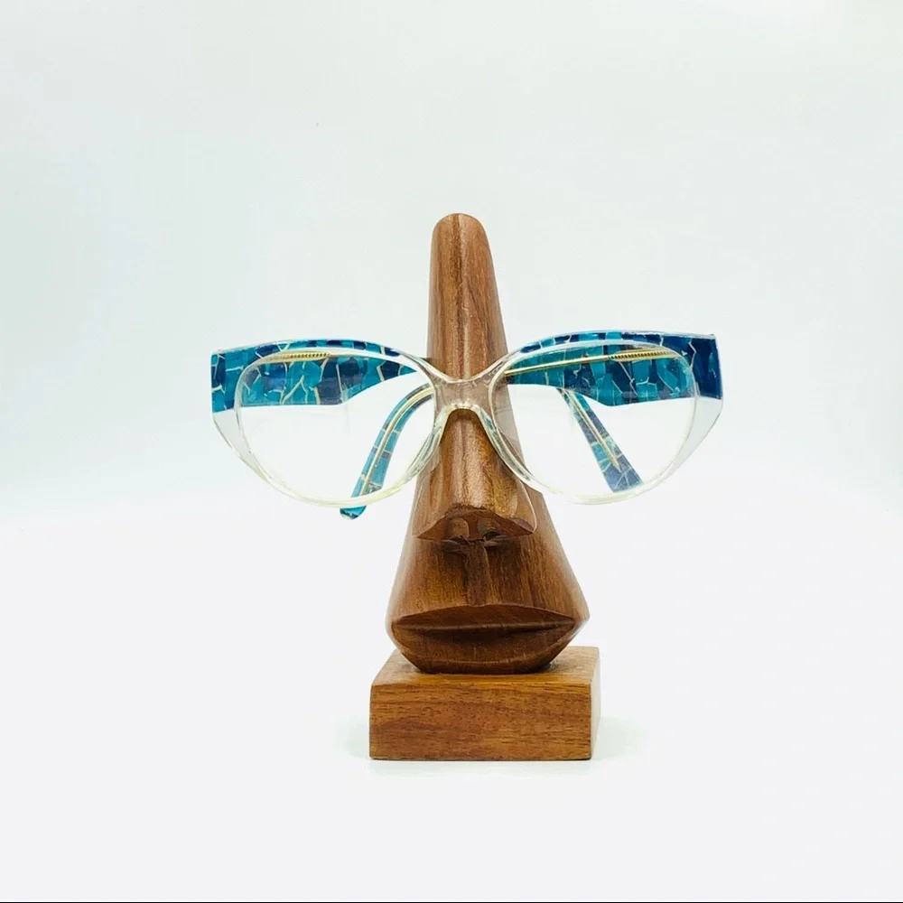 Vintage Blue Translucent Oval Sunglasses Frames